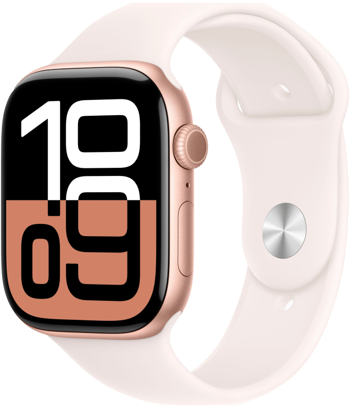Умные часы Apple Watch Series 10 42 мм, M/L 140-245 мм, Aluminium Case GPS, Rose Gold